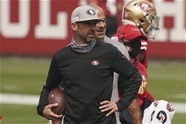 San Francisco 49ers head coach Kyle Shanahan pictured before the game against Arizona Cardinals in Week One.